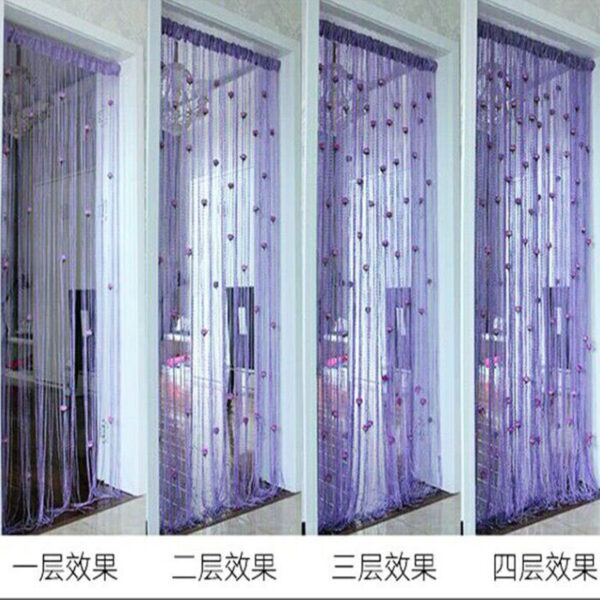 China Imported Door Curtain with Roses - Image 2