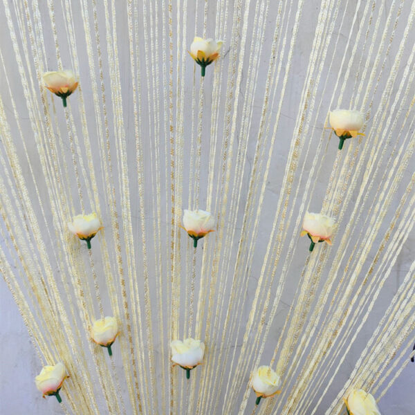 China Imported Door Curtain with Roses - Image 5