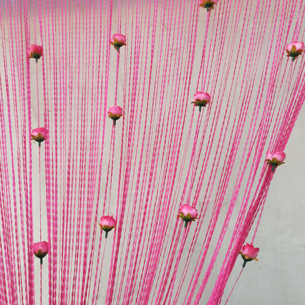China Imported Door Curtain with Roses